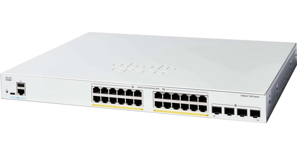 C1300-24P-4G - Cisco Catalyst C1300 24-Port Gigabit PoE+ Network Switch - IT YudaC1300-24P-4G