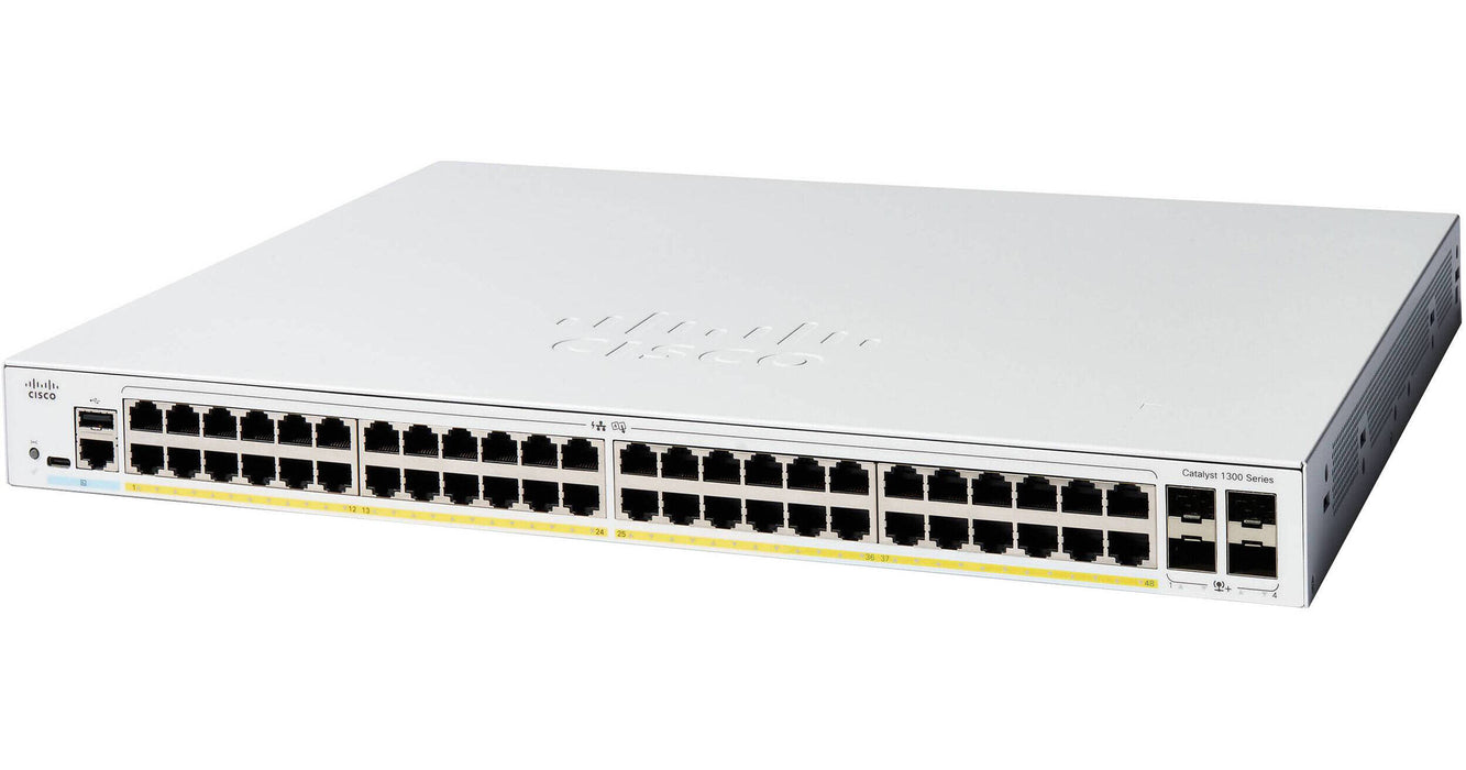 C1300-48P-4X - Cisco Catalyst C1300 48-Port 4x10Gb PoE+ Network Switch
